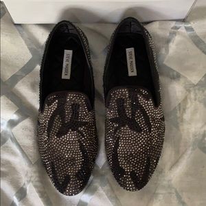 Steve Madden Mens Rhinestone Loafers